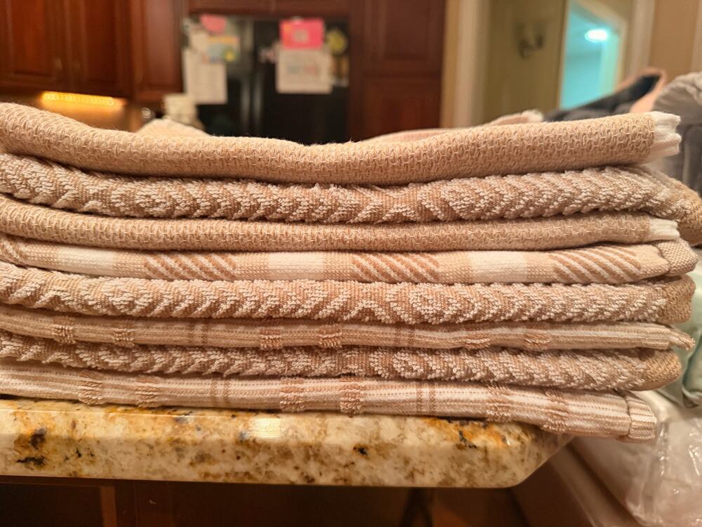 Kitchen Towel 8 pack assorted beige